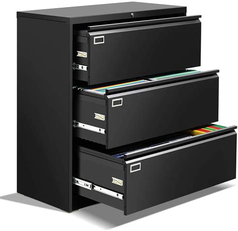 3 drawer black steel file cabinet|3 drawer lockable file cabinet.